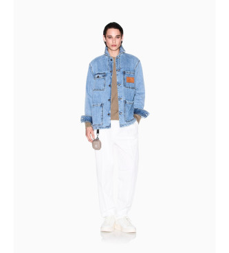 Armani Exchange Rjav rebrast pulover
