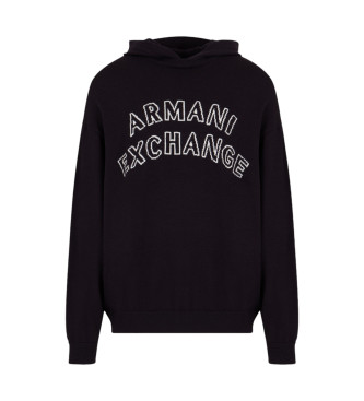 Armani Exchange Navy hooded jumper