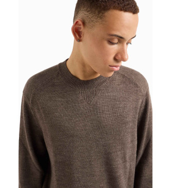 Armani Exchange Brown crew neck jumper