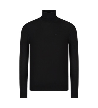 Armani Exchange Jersey de cuello alto negro