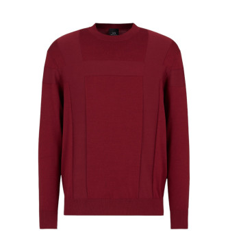 Armani Exchange Maroon long sleeve jumper