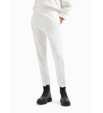 Armani Exchange Jogger with piped pockets white