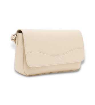 Armani Exchange Borsa a tracolla con logo beige