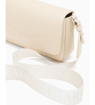 Armani Exchange Borsa a tracolla con logo beige