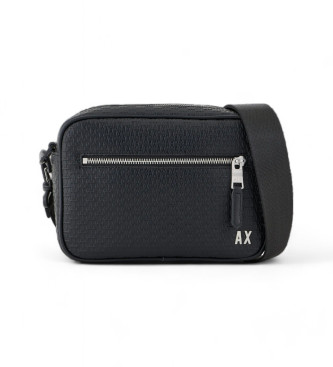 Armani Exchange Mala črna messenger torba z monogramom