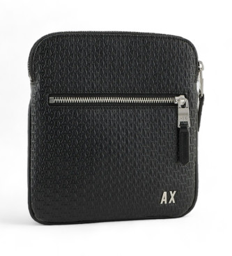 Armani Exchange Sac  bandoulire grav d'un logo, noir