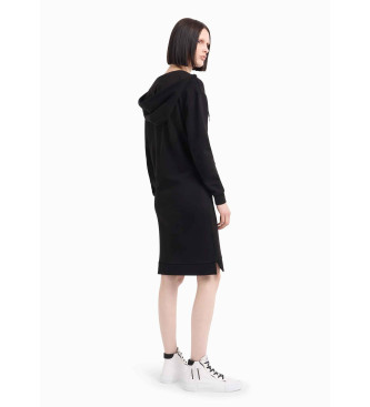 Armani Exchange Black hooded mini dress