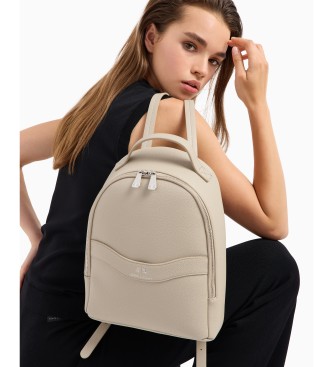 Armani Exchange Round beige backpack