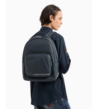 Armani Exchange Navy logo backpack