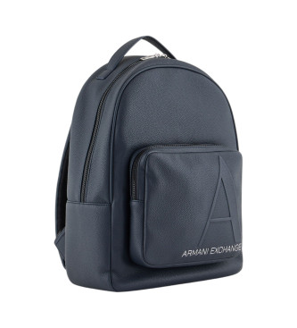 Armani Exchange Navy logo backpack