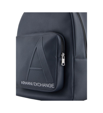 Armani Exchange Navy logo backpack