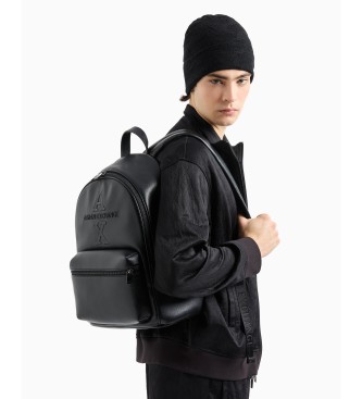 Armani Exchange Logo Backpack Black