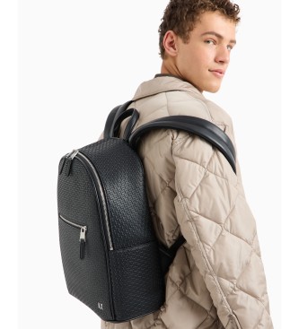 Armani Exchange Logo backpack black