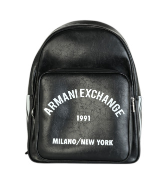 Armani Exchange Mochila logotipo negro