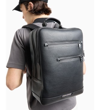 Armani Exchange Rectangular backpack black