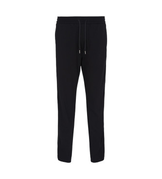 Armani Exchange Pantaloni jogger ASV in cotone interlock con fascia nera con logo