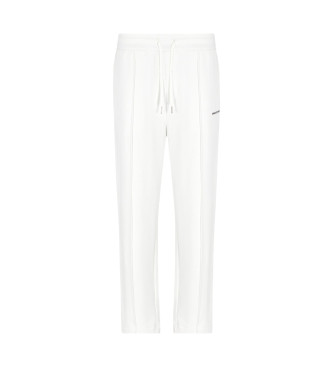 Armani Exchange ASV joggingbyxor i vit bomullsfleece