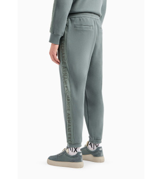 Armani Exchange Green piped trousers