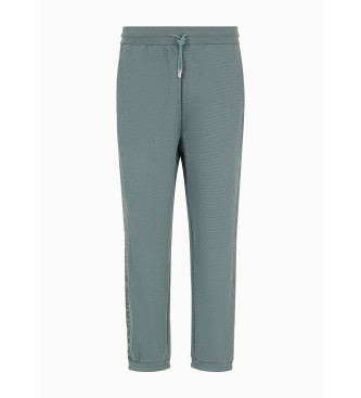 Armani Exchange Green piped trousers
