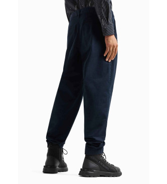 Armani Exchange Navy chino slim trousers