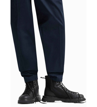 Armani Exchange Navy chino slim trousers