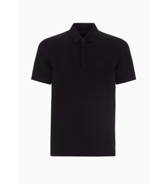 Armani Exchange Klasična bombažna polo majica črna