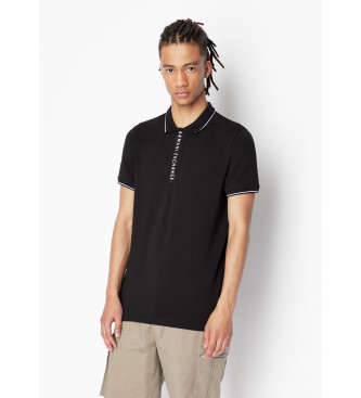 Armani Exchange Cotton Stretch Polo Shirt black