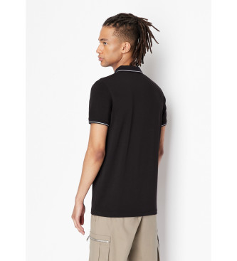 Armani Exchange Cotton Stretch Polo Shirt black