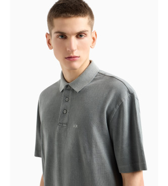 Armani Exchange Grey cotton polo shirt