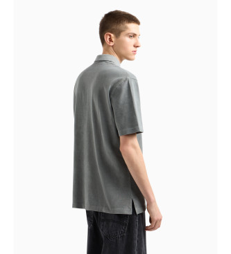 Armani Exchange Polo en coton gris