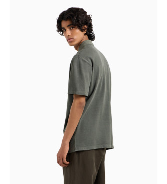 Armani Exchange Grey cotton polo shirt