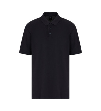 Armani Exchange Granatowa bawełniana koszulka polo