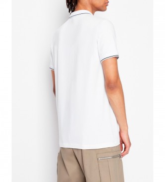 Armani Exchange Basic white polo shirt