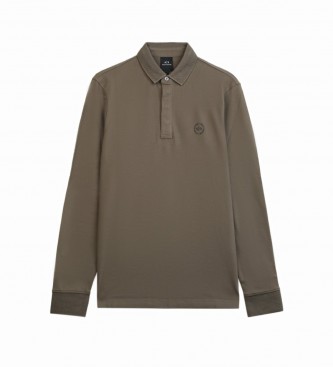 Armani Exchange Casual polo shirt with brown logo