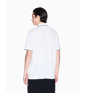 Armani Exchange White cotton polo shirt