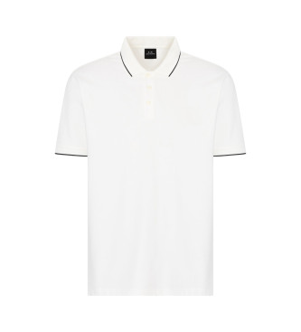 Armani Exchange White cotton polo shirt