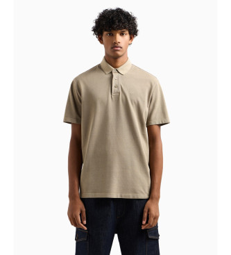 Armani Exchange Katoenen polo effen beige