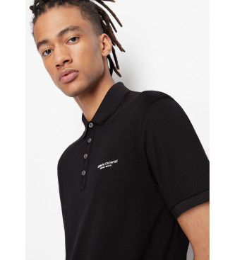 Armani Exchange Black cotton polo shirt