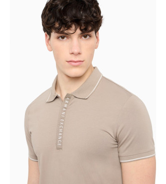 Armani Exchange Polo marrone a maniche corte