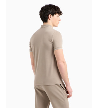 Armani Exchange Polo marrone a maniche corte