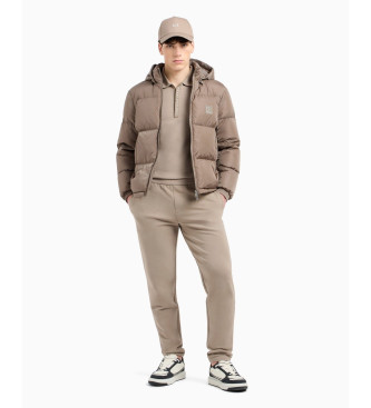 Armani Exchange Polo marrone a maniche corte