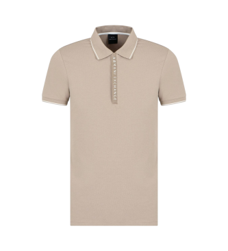Armani Exchange Polo marrone a maniche corte