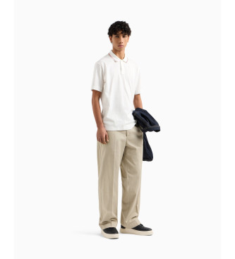 Armani Exchange Plo branco mercerizado