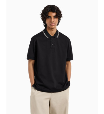 Armani Exchange Merceriseret poloshirt sort