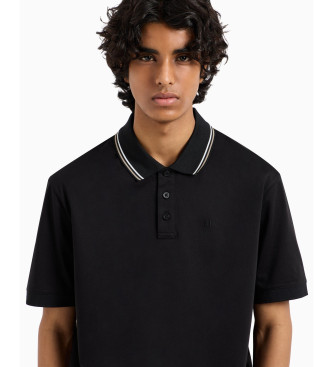 Armani Exchange Merceriseret poloshirt sort