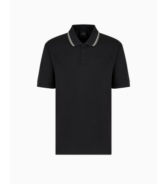 Armani Exchange Merceriseret poloshirt sort
