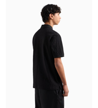 Armani Exchange Polo de manga corta negro