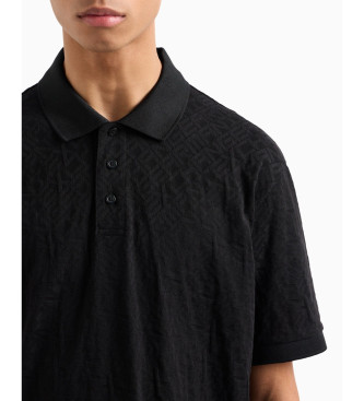 Armani Exchange Polo de manga corta negro