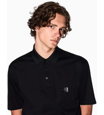 Armani Exchange Polo de manga corta negro
