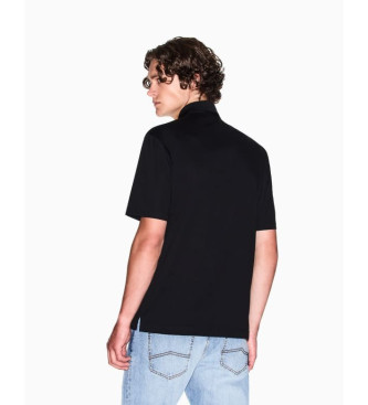 Armani Exchange Polo de manga corta negro